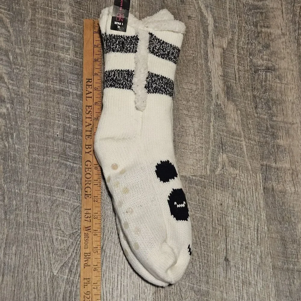 Panda Bear by No Boundary Thick Warm Faux Fur Lined Socks Oversized Size OS
